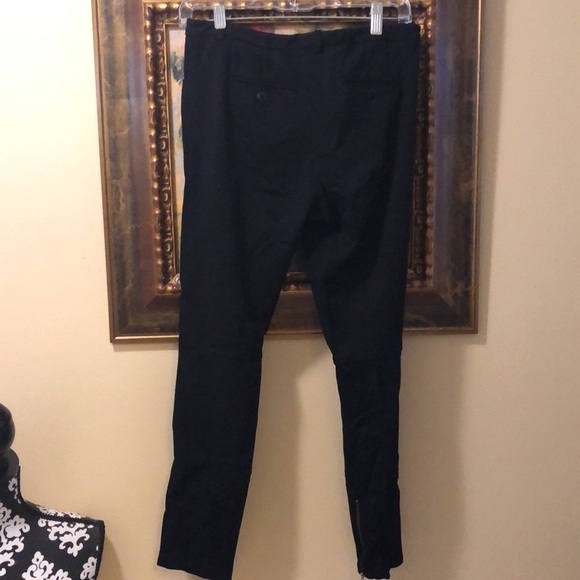 ATM Stretchy High waist straight leg zipper hem, pockets front & back pants - Picture 4 of 12